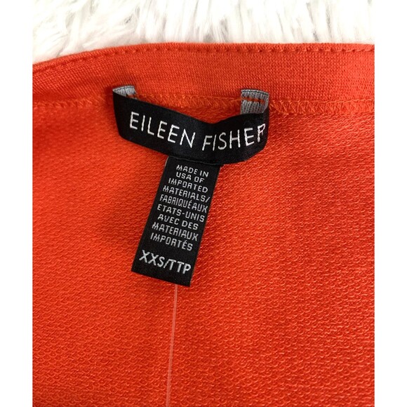 Eileen Fisher Long Sleeve Top Coral Vivrant Orange Size XXS/TTP Tencel NWT - Picture 10 of 14